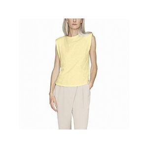 B NEW YORK Womens Yellow Sleeveless Round Neck Tank Top S